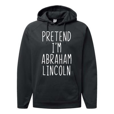 Pretend IM Abraham Abe Lincoln Costume Halloween Lazy Easy Performance Fleece Hoodie