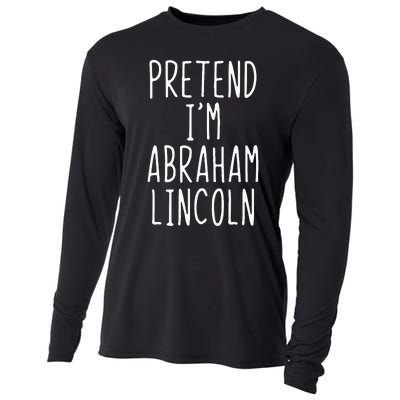 Pretend IM Abraham Abe Lincoln Costume Halloween Lazy Easy Cooling Performance Long Sleeve Crew