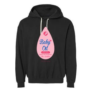 Pretend Im A Baby Oil Bottle Costume Funny Halloween Garment-Dyed Fleece Hoodie