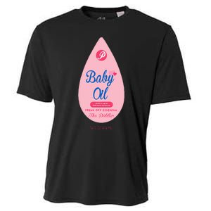 Pretend Im A Baby Oil Bottle Costume Funny Halloween Cooling Performance Crew T-Shirt