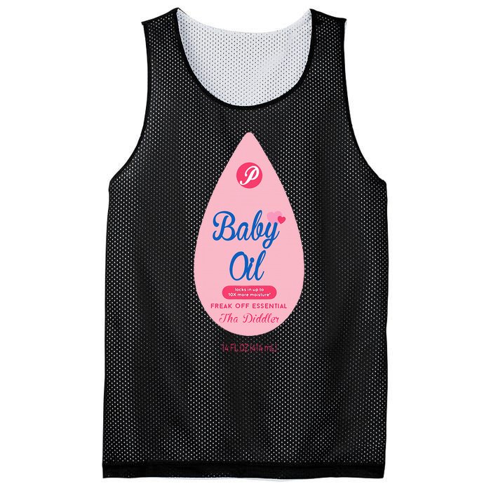 Pretend Im A Baby Oil Bottle Costume Funny Halloween Mesh Reversible Basketball Jersey Tank