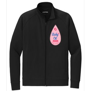 Pretend Im A Baby Oil Bottle Costume Funny Halloween Stretch Full-Zip Cadet Jacket