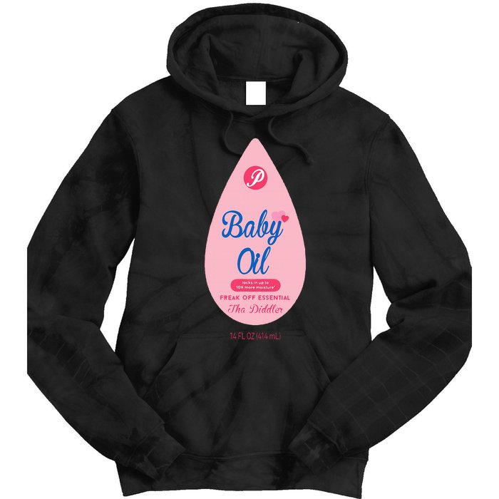 Pretend Im A Baby Oil Bottle Costume Funny Halloween Tie Dye Hoodie