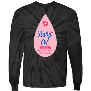 Pretend Im A Baby Oil Bottle Costume Funny Halloween Tie-Dye Long Sleeve Shirt