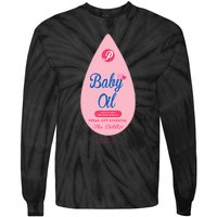 Pretend Im A Baby Oil Bottle Costume Funny Halloween Tie-Dye Long Sleeve Shirt