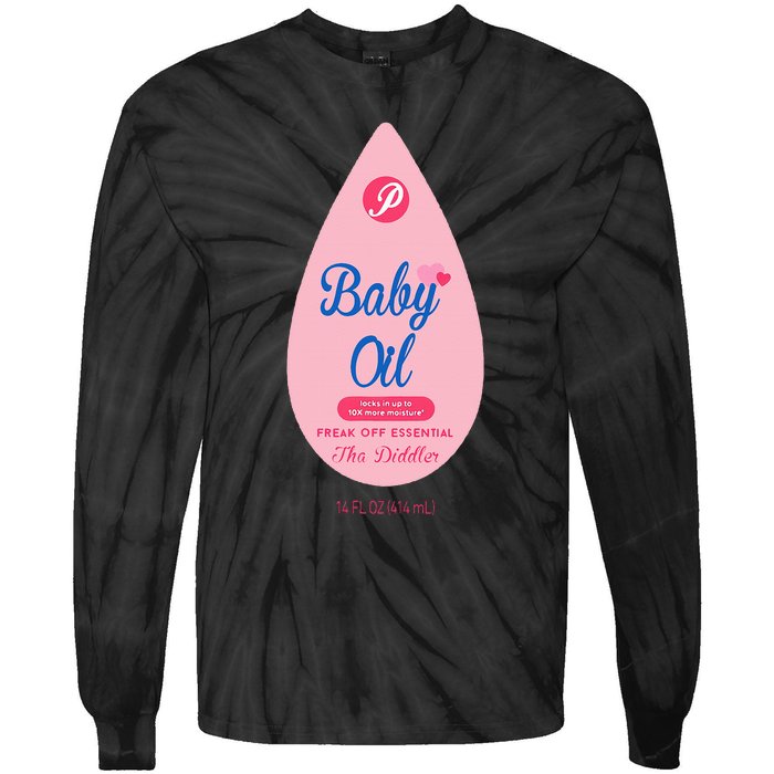 Pretend Im A Baby Oil Bottle Costume Funny Halloween Tie-Dye Long Sleeve Shirt