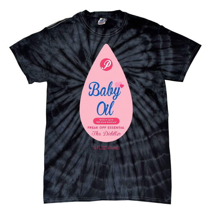 Pretend Im A Baby Oil Bottle Costume Funny Halloween Tie-Dye T-Shirt