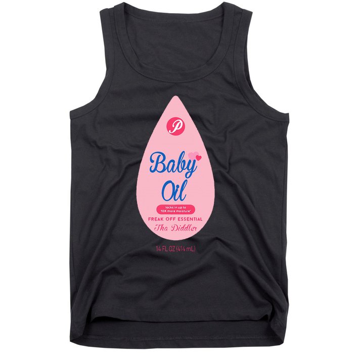 Pretend Im A Baby Oil Bottle Costume Funny Halloween Tank Top