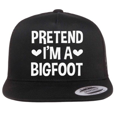 Pretend Im A Bigfoot Funny Halloween Costume For Women Flatbill Hat