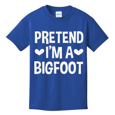 Pretend Im A Bigfoot Funny Halloween Costume For Women Kids T-Shirt