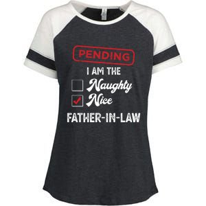 Pending I Am Nice Fatherinlaw Funny Christmas Xmas Funny Gift Enza Ladies Jersey Colorblock Tee