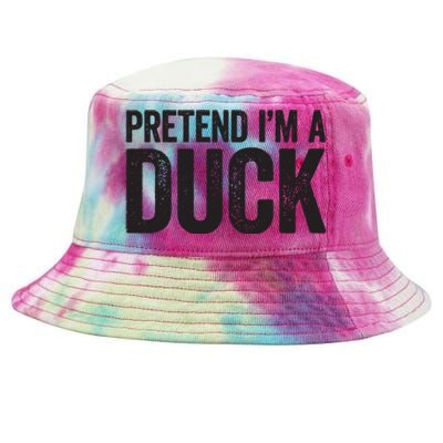 Pretend Im A Duck Matching Duck Costume Tie-Dyed Bucket Hat