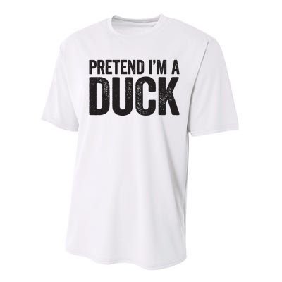 Pretend Im A Duck Matching Duck Costume Performance Sprint T-Shirt