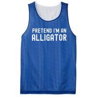 Pretend IM An Alligator Lazy Halloween Costume Matching Gift Mesh Reversible Basketball Jersey Tank