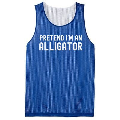 Pretend IM An Alligator Lazy Halloween Costume Matching Gift Mesh Reversible Basketball Jersey Tank