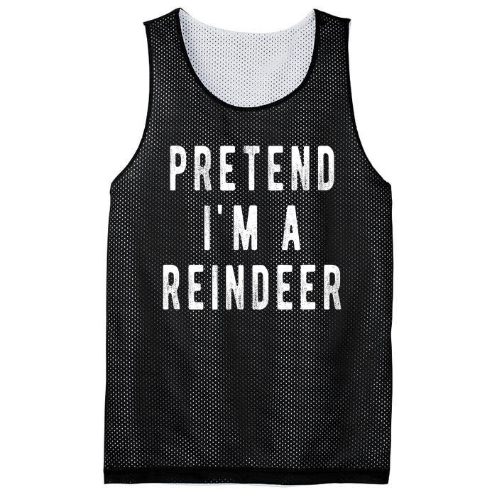 Pretend Im A Reindeer Shirts Easy Christmas Costume Mesh Reversible Basketball Jersey Tank