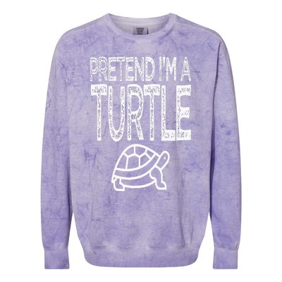 Pretend I'm A Turtle Matching Costume Colorblast Crewneck Sweatshirt