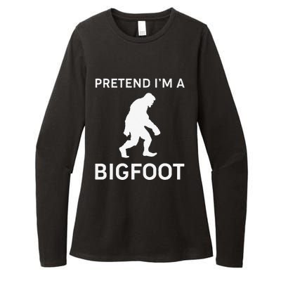 Pretend Im A Bigfoot Funny Halloween Outfit Costume Womens CVC Long Sleeve Shirt