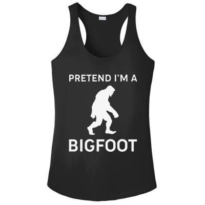 Pretend Im A Bigfoot Funny Halloween Outfit Costume Ladies PosiCharge Competitor Racerback Tank