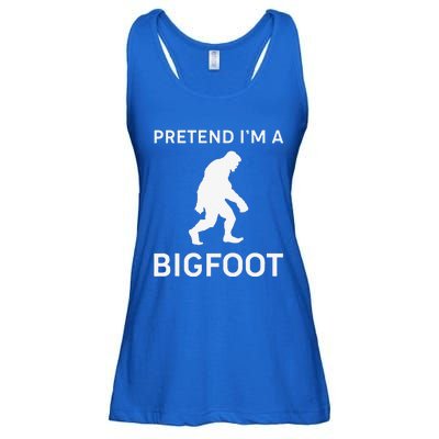 Pretend Im A Bigfoot Funny Halloween Outfit Costume Ladies Essential Flowy Tank