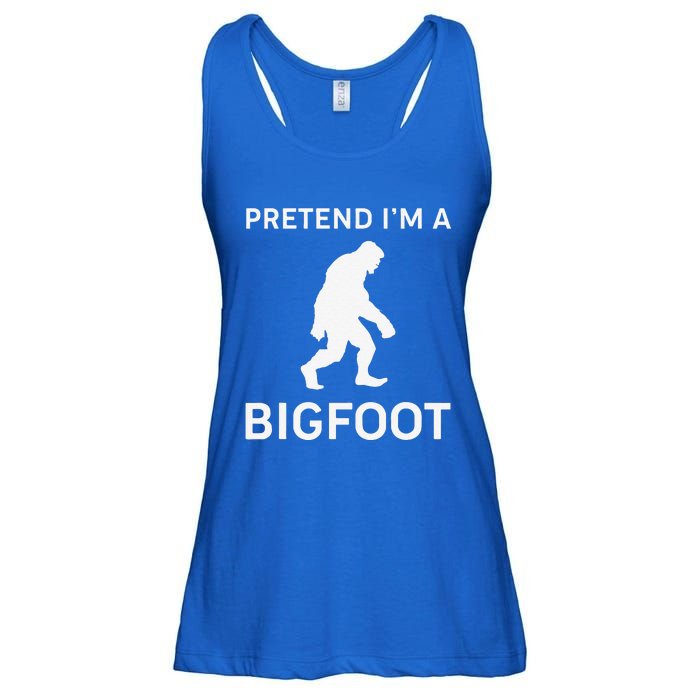 Pretend Im A Bigfoot Funny Halloween Outfit Costume Ladies Essential Flowy Tank