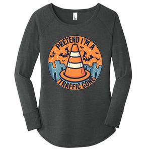 PRETEND I'M A TRAFFIC CONE Halloween Costume Women's Perfect Tri Tunic Long Sleeve Shirt