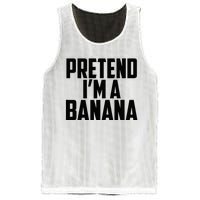 Pretend IM A Banana Cute Funny Banana Costume Mesh Reversible Basketball Jersey Tank