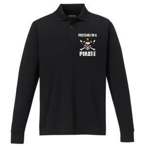 Pretend I'm A Pirate Performance Long Sleeve Polo