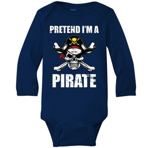 Pretend I'm A Pirate Baby Long Sleeve Bodysuit