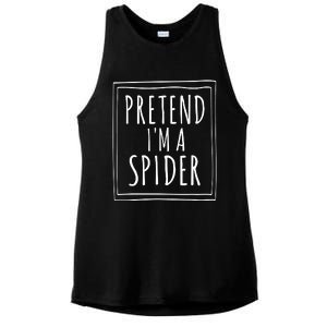 Pretend Im A Spider Halloween Ladies PosiCharge Tri-Blend Wicking Tank