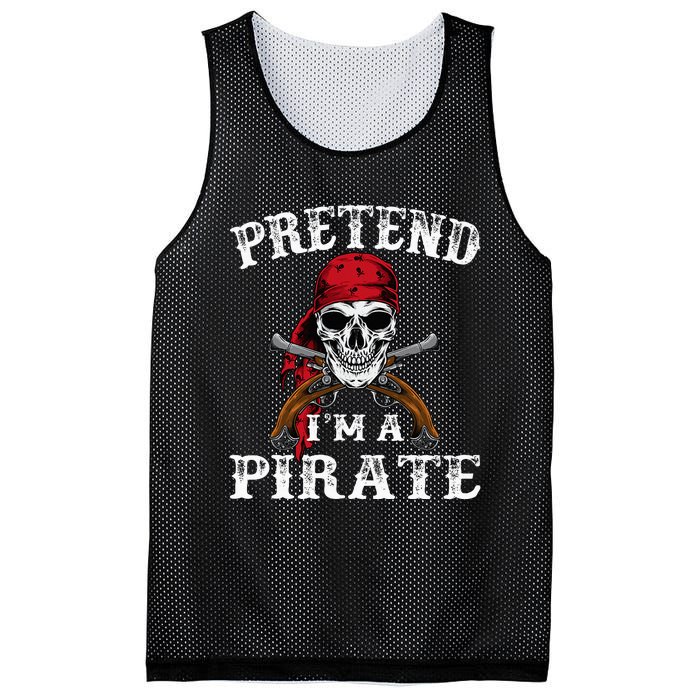 Pretend IM A Pirate Funny Ideas For Halloween Mesh Reversible Basketball Jersey Tank