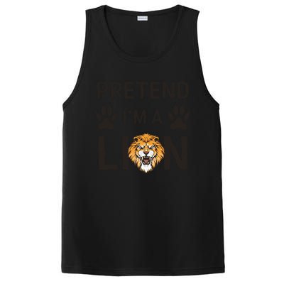 Pretend IM A Lion Funny Lazy Easy Diy Halloween Costume PosiCharge Competitor Tank