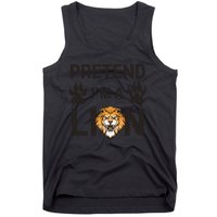 Pretend IM A Lion Funny Lazy Easy Diy Halloween Costume Tank Top