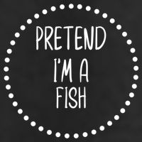 Pretend I'm A Fish Lazy Halloween Costume 7 Panel Mesh Trucker Snapback Hat