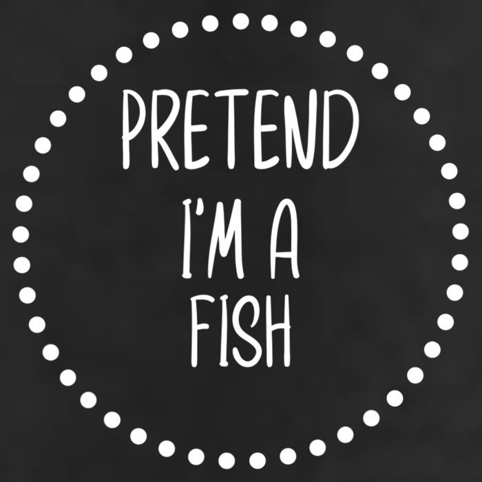 Pretend I'm A Fish Lazy Halloween Costume 7 Panel Mesh Trucker Snapback Hat