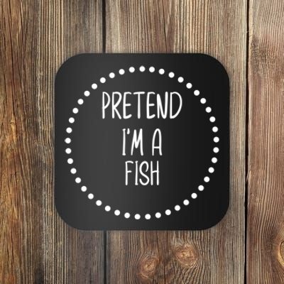 Pretend I'm A Fish Lazy Halloween Costume Coaster