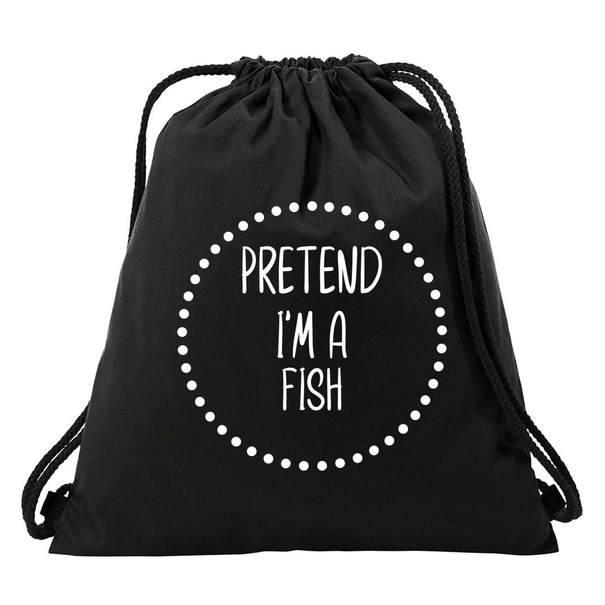 Pretend I'm A Fish Lazy Halloween Costume Drawstring Bag