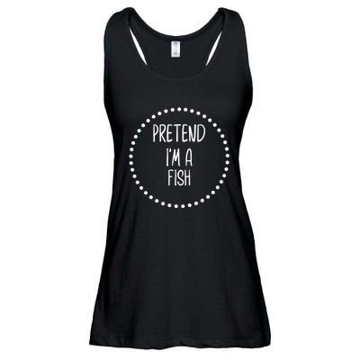 Pretend I'm A Fish Lazy Halloween Costume Ladies Essential Flowy Tank