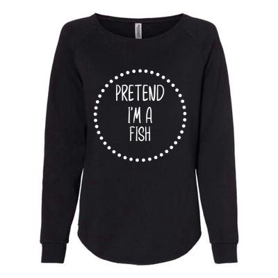 Pretend I'm A Fish Lazy Halloween Costume Womens California Wash Sweatshirt