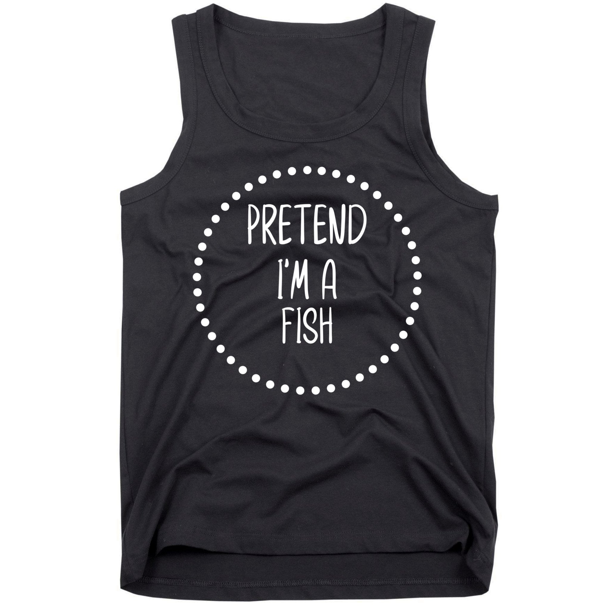 Pretend I'm A Fish Lazy Halloween Costume Tank Top