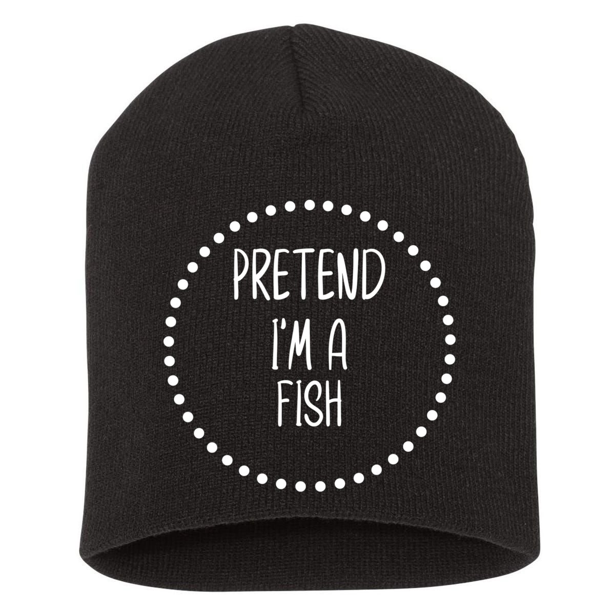 Pretend I'm A Fish Lazy Halloween Costume Short Acrylic Beanie