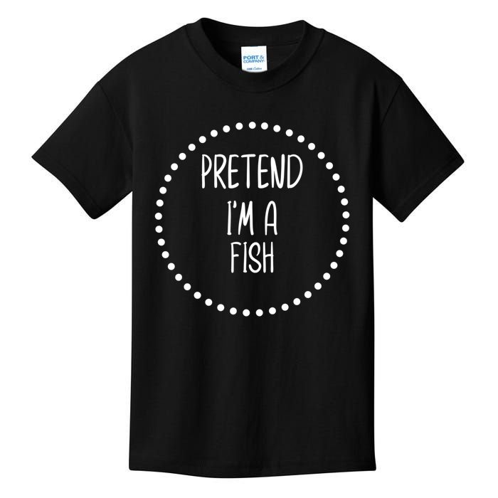 Pretend I'm A Fish Lazy Halloween Costume Kids T-Shirt