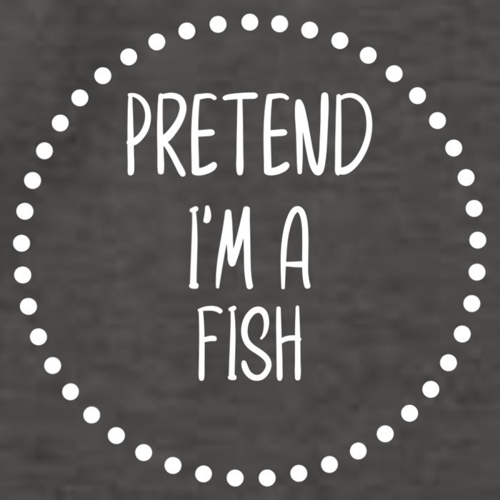 Pretend I'm A Fish Lazy Halloween Costume Vector Backpack