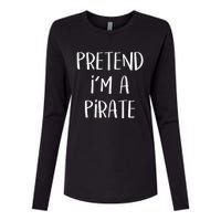 Pretend Im A Pirate Costume Party Funny Halloween Pirate Womens Cotton Relaxed Long Sleeve T-Shirt