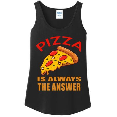 Pizza is Always the Answer Ladies Essential Tank