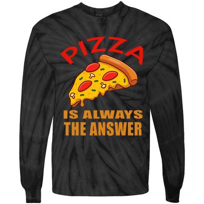 Pizza is Always the Answer Tie-Dye Long Sleeve Shirt