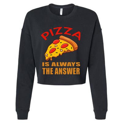 Pizza is Always the Answer Cropped Pullover Crew