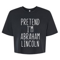 Pretend IM Abraham Abe Lincoln Costume Halloween Lazy Easy Bella+Canvas Jersey Crop Tee