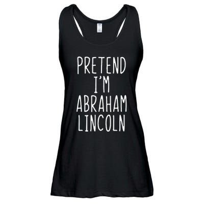 Pretend IM Abraham Abe Lincoln Costume Halloween Lazy Easy Ladies Essential Flowy Tank