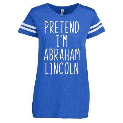 Pretend IM Abraham Abe Lincoln Costume Halloween Lazy Easy Enza Ladies Jersey Football T-Shirt